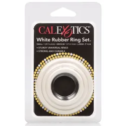 Calexotics Lot de 3 cockrings souples Blanc